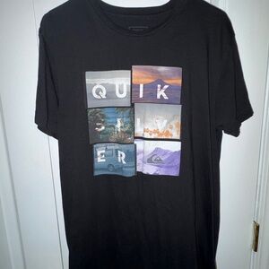 Quiksilver Black Multi-Color Graphic Tee